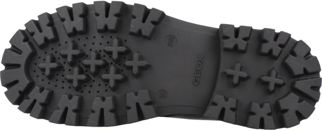 Geox J Maquinnens Mädchen-Uniformkleid-Schuhe Schwarz – Größe 41 EU – Atmungsaktive Derby-Slipper