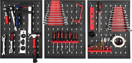 tectake - Werkzeugwand mit 25 Haken und Haltern - 403559