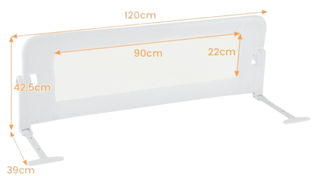 Costway BS10048WH - faltbares Bettgitter für Ihr Kind
