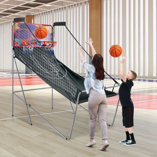 Coast Basketball Game - Elektronisch - Zusammenklappbar - Doppelt - Arcade - 203x110x205cm - Lila/Schwarz