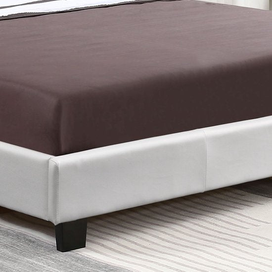 Juskys Polsterbett Verona - 120 x 200 cm - LED-Beleuchtung - Weiß