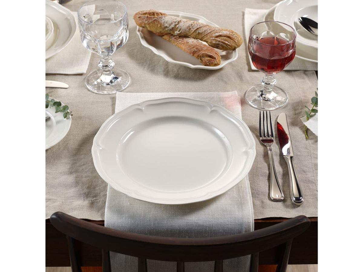 Villeroy Boch Manoir Essteller – Ø 26 cm – 6er-Set – Weiß