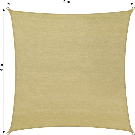 tectake - Quadratisches Markisentuch - 400x400cm - 402606