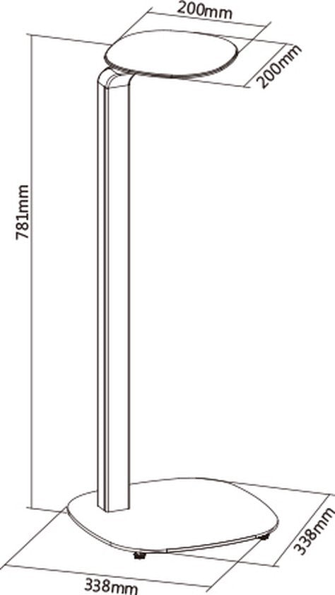 VDD-Lautsprecherständer - Universal-Lautsprecherständer - Lautsprecherständer - Bodenständer - Kabelmanagement - 2er-Set - Schwarz