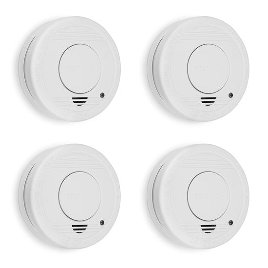 Smartwares FSM-11514 – Rauchmelder, 4 Stück, 85 dB – 5 Jahre Batterielebensdauer, 10 Jahre Sensorlebensdauer – TÜV-zertifiziert – Brandmelder