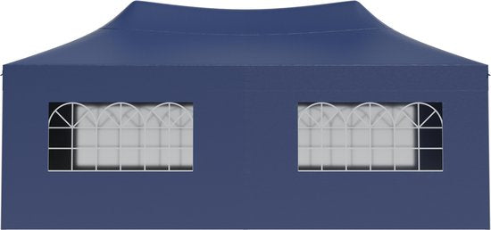 LifeGoods Partyzelt - 3x6 m - Seitenwände - Easy Up - Dunkelblau