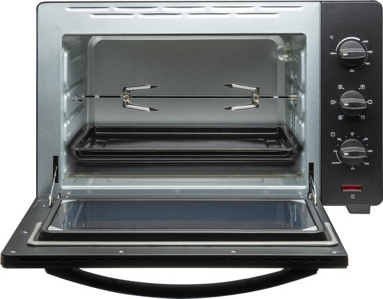 Inventum OV457B - Freistehender Umluftofen - Drehtisch - 45 Liter - 2000 Watt - 6 Programme - Schwarz