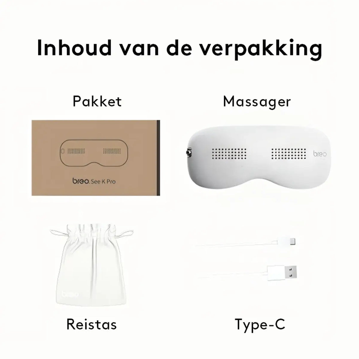 Breo Seek Pro Augenmassagegerät mit Wärme und Kompression – Luftdruck, Bluetooth-Musik, wiederaufladbares Augenmassagegerät zur Entspannung, gegen Augenringe, Augenüberanstrengung, trockene Augen, für unterwegs und zu Hause