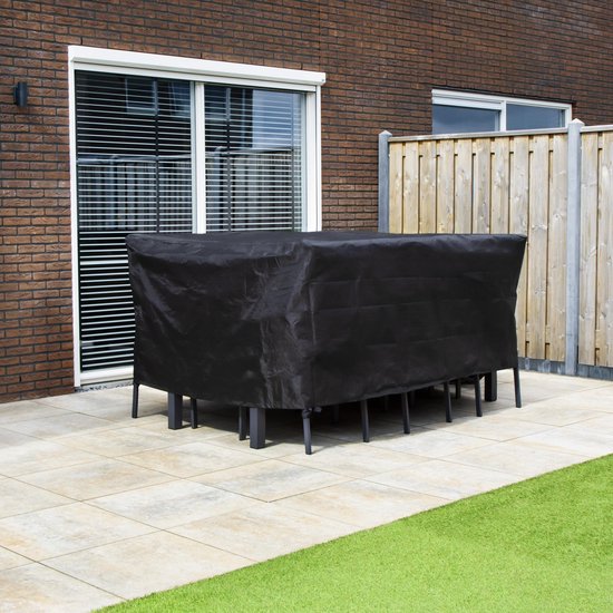 VONROC Premium Gartengarnitur Abdeckung M - 185x150x95cm - Für Gartentisch mit 4-6 Stühlen