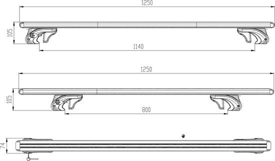 VDD - Dachträger - Dachträger universal - Dachträger - Dachträger Aluminium - Dachträgerset - für offene Dachträger