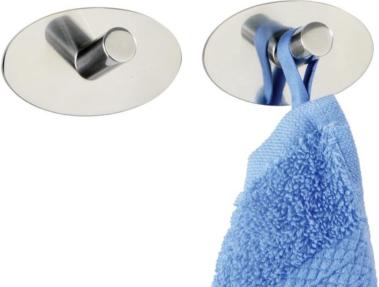 Wenko Wandhaken Piceno 6,5 cm Edelstahl silber 2 Stück