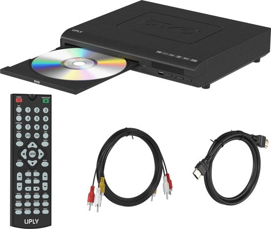 UPLY - DVD-Player - mit HDMI - Full HD - inkl. Fernbedienung - USB - Schwarz