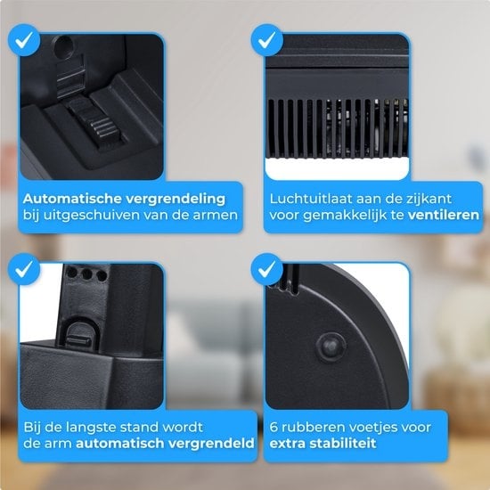 Nuvance - Schuhtrockner-/erfrischer - Ozon-/Trockenfunktion - 5-7 Tage ohne aufladen - Schwarz