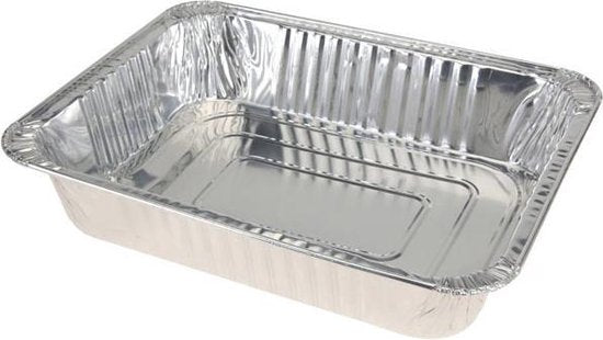 2er-Set rechteckige Grillschalen, 32 x 26 x 6 cm – Fleisch grillen – Grillrost
