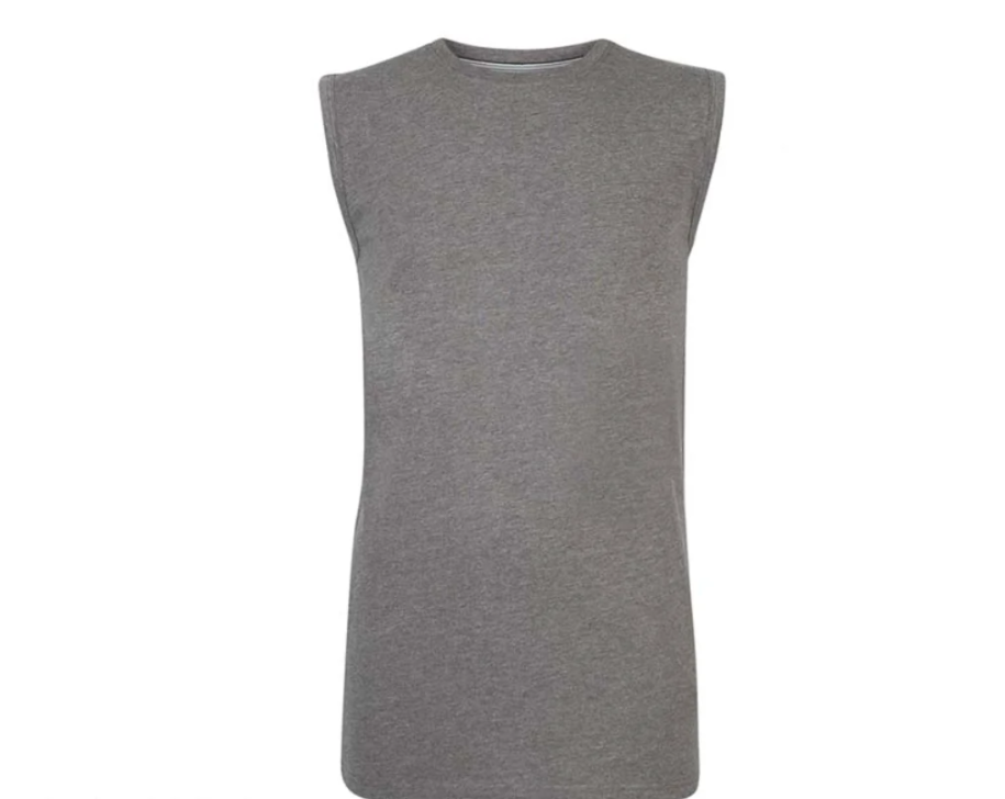 Pierre Cardin T-Shirt ohne Ärmel - Dunkelgrau - XXL