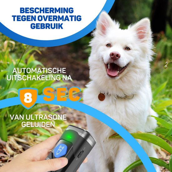 Vulpes Goods® Ultraschall-Anti-Bell-Gerät - 4-in-1 Anti-Bell-Gerät Max - ohne Schock - alternatives Anti-Bell-Halsband - für kleine & große Hunde - Audio - Taschenlampe - Taschenlampe - USB-aufladbar