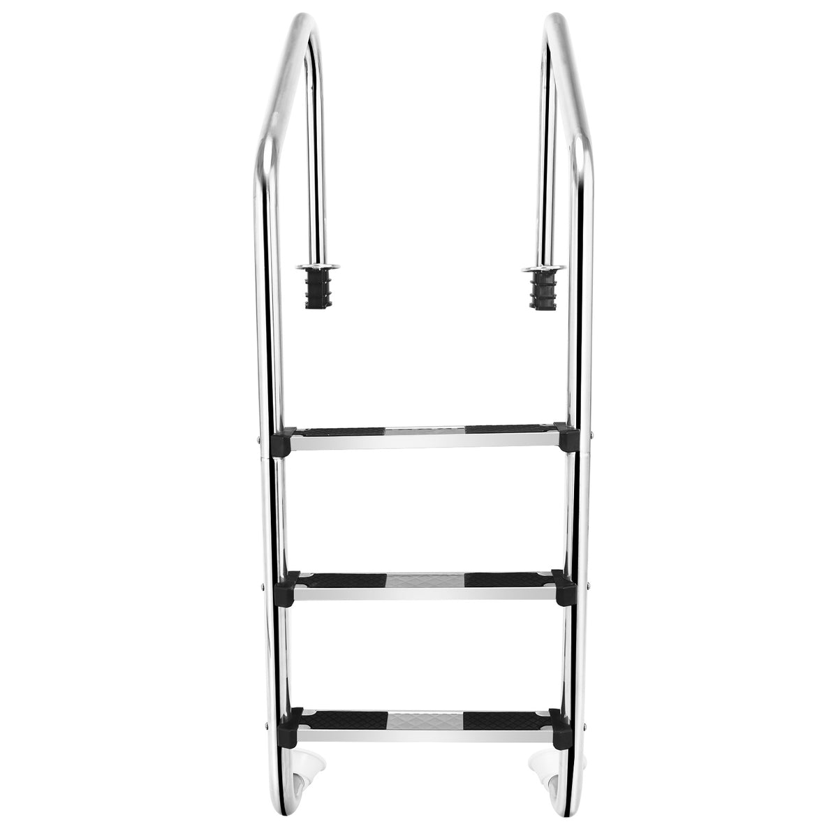 Coast roestvrij staal pottenbakker driedelige zwembadladder met niet-slip stappen 53 x 63 x 147 cm zilver
