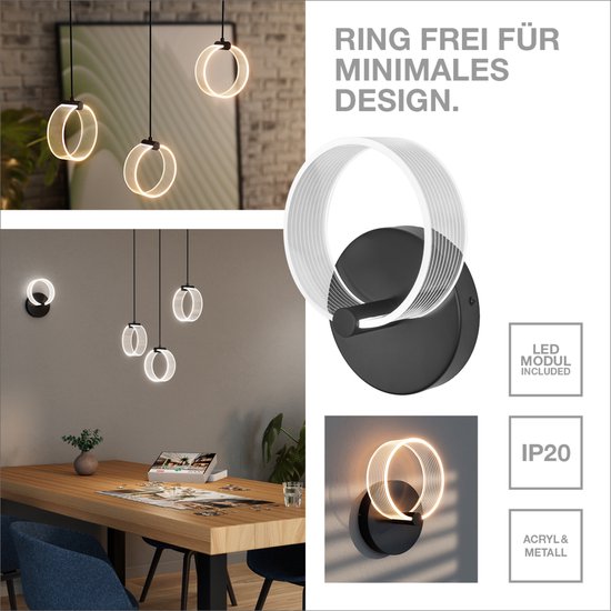 Die LEDVANCE DECOR Circle Wandleuchte in Kreisform bietet eine Beleuchtungsvariante mit 8 Watt und verfügt über die Click-CCT-Funktion zur flexiblen Anpassung der Lichtfarbe.