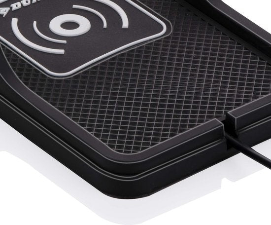 Dunlop Phone Holder Car/ Qi Charger - Wireless Charging - Schnelles Ladegerät - inkl. Autoladegerät und Kabel