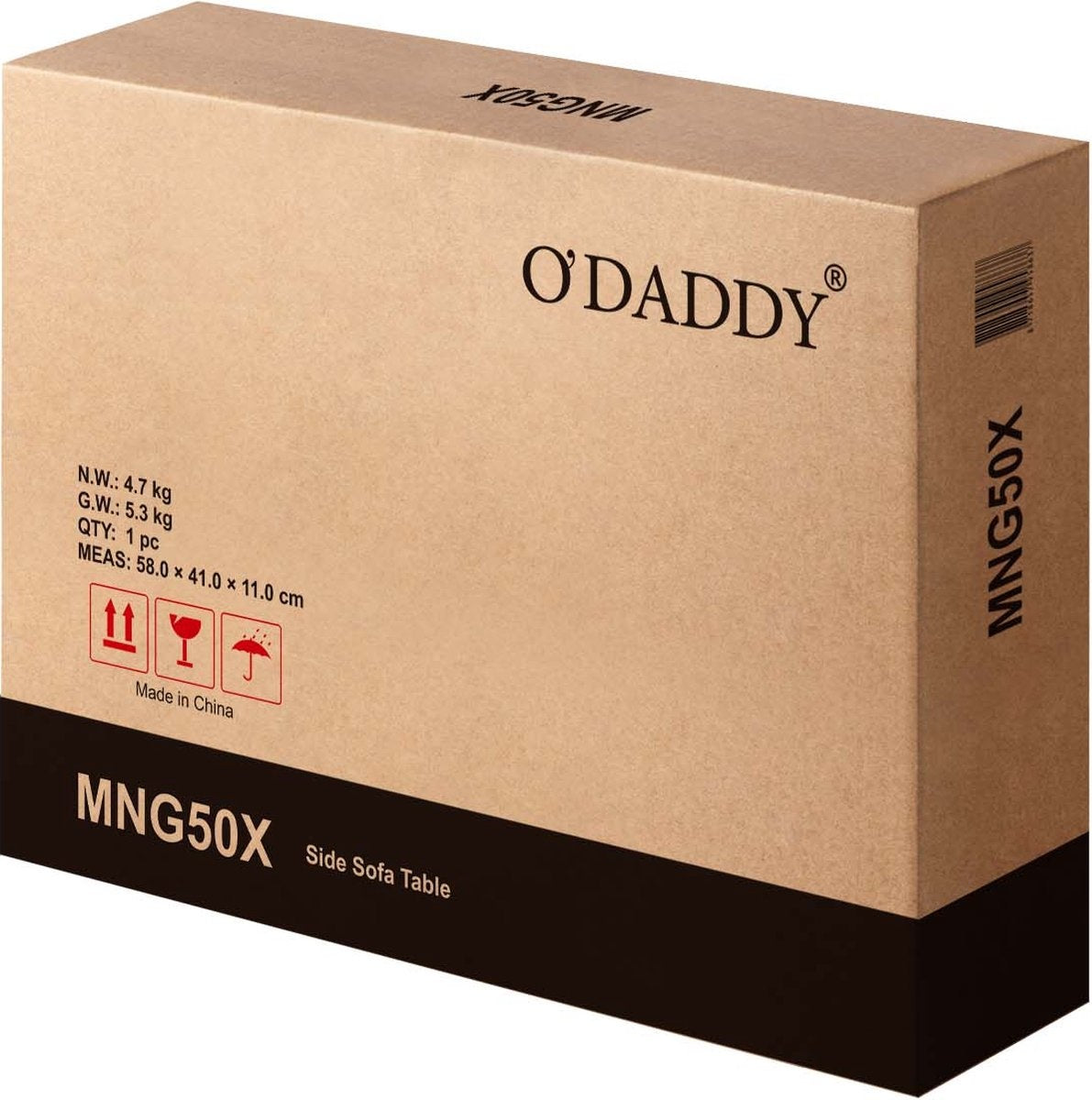 O'DADDY® Beistelltisch - 50 x 35 x 55 cm - Mangoholz