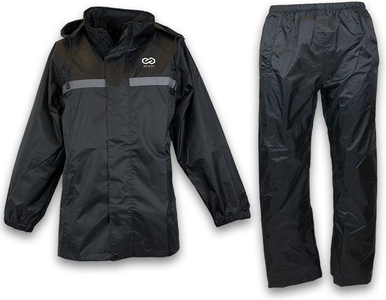 Infinity Goods Regenpak - Dames & Heren - Maat XXXL - Waterdicht & Ademend - Reflecterend - Zwart