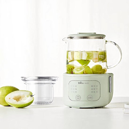Bear Mini-Wasserkocher 0,4 l – Touch-Bedienung & 6 Funktionen – Borosilikatglas & Filter – 430 W – Kompaktes & stilvolles Design
