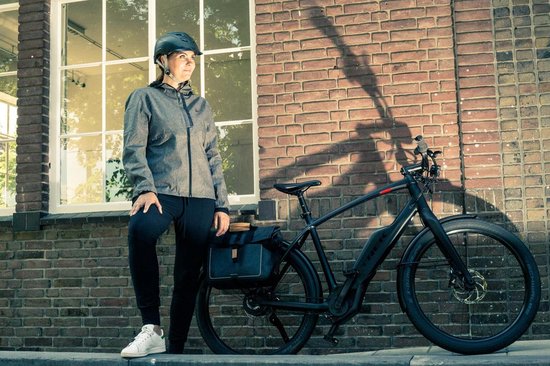 Polisport E-City Speed Pedelec Fahrradhelm – L (59 bis 61 cm) Geeignet für Mopeds – Schwarz