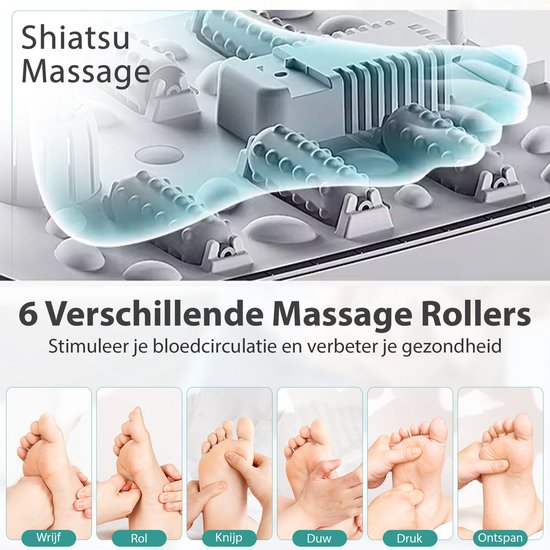 Heevey - Elektrisches Fußbad - Fußbad mit Massage - Fußmassagegerät - Heizung bis 45°C - 6 Massagerollen - klappbar - inkl. Badesalz