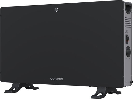 Auronic Konvektorheizung - 2000W - Elektrische Heizung - Schlafzimmer, Wohnzimmer oder Zuhause - Heizung - Schwarz
