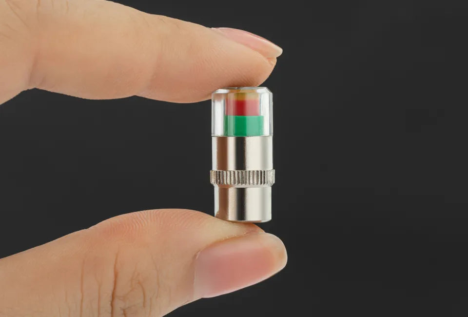 Satz mit 4 Ventilkappen zum Messen des Reifendrucks - DIY