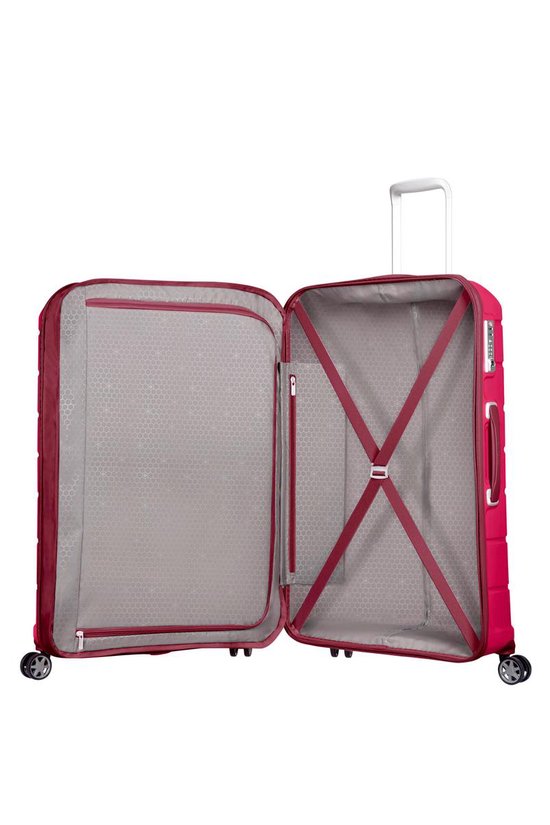 Samsonite Reisekoffer - Flux Spinner 68/25 Expandable (Medium) Granita Rot