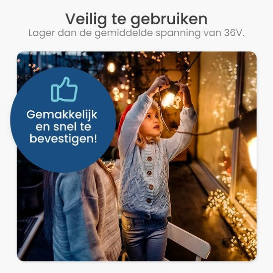 Gologi Lichterkette für Innen und Aussen - Lichtgirlande 10M - Gartenbeleuchtung LED - Warmes Umgebungslicht 2700K - Wasserdicht - Intelligente Beleuchtung mit App - Verkettbar bis zu 25M