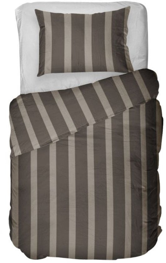Kayori Dasshu Bettbezug aus Baumwollsatin a – 140 x 200–220 + 1 Kissenbezug – Einzelbett – Anthrazit