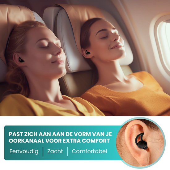 MR. PANACHE Ohrstöpsel - Schlaf-Ohrstöpsel - Anti-Schnarchen - Ohrstöpsel - Schlaf-Ohrstöpsel - schalldichte Ohrstöpsel - BPA freies Silikon - hohe Lärmreduzierung (35dB) - Schwarz