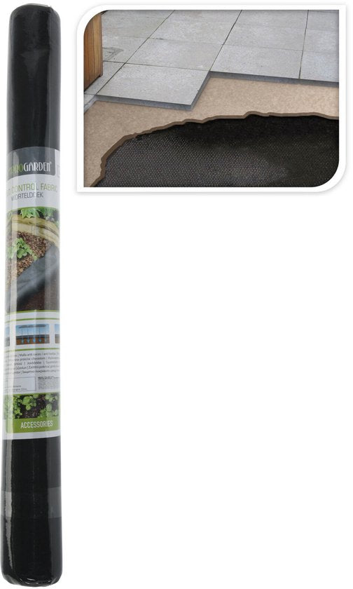 Pro Garden Bodentuch/Wurzeltuch - Unkrautbekämpfung - Garten - 150 x 700 cm - schwarz - Gemüsegartenartikel