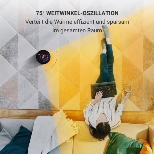 LEBENLANG Heizlüfter - Mit Fernbedienung - Kompakt & energieeffizient - Einstellbare Temperatur und Timerfunktion - 2000W