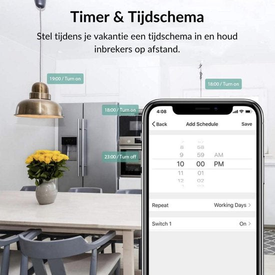 K&L Smart Plug - Zeitschaltuhr - Google Home, Amazon Alexa und IFTTT kompatibel - Smart Plug
