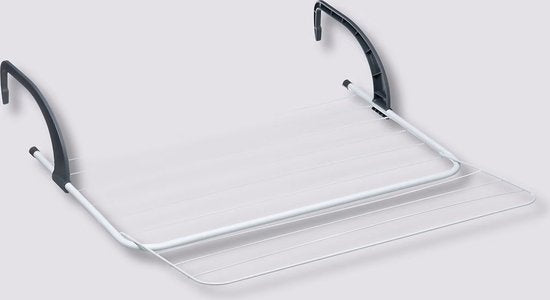 5Five Zusammenklappbarer kleiner Wäscheständer/Trockengestell – 7 Meter Wäscheleine – zum Aufhängen – 60 x 55 cm – für Heizkörper/Türen