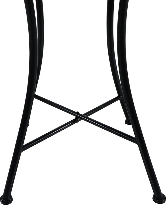 AXI Amélie Bistro-Set „Mozaïek Bloemen“ in Rosa – Metallgestell mit Keramikfliesen – Balkonset mit 2 Stühlen und einem Tisch