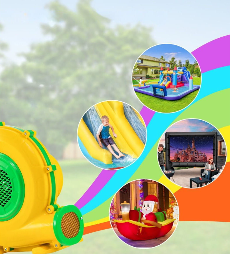 Coast Electric Air Blower 950W - Gelb - 42 x 24 x 40 cm - Ideal für Hüpfburgen und aufblasbare Rutschen