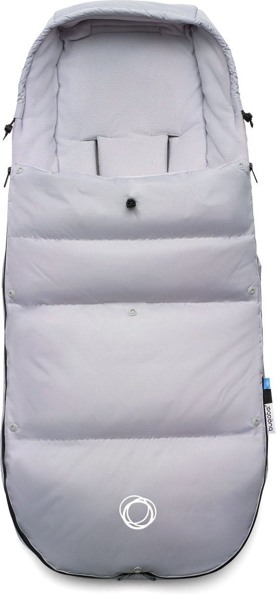 Bugaboo - kuscheliger Fußsack - Kinderwagenzubehör mit Kapuze - Zwei-Richtungen-Reißverschluss - Grey