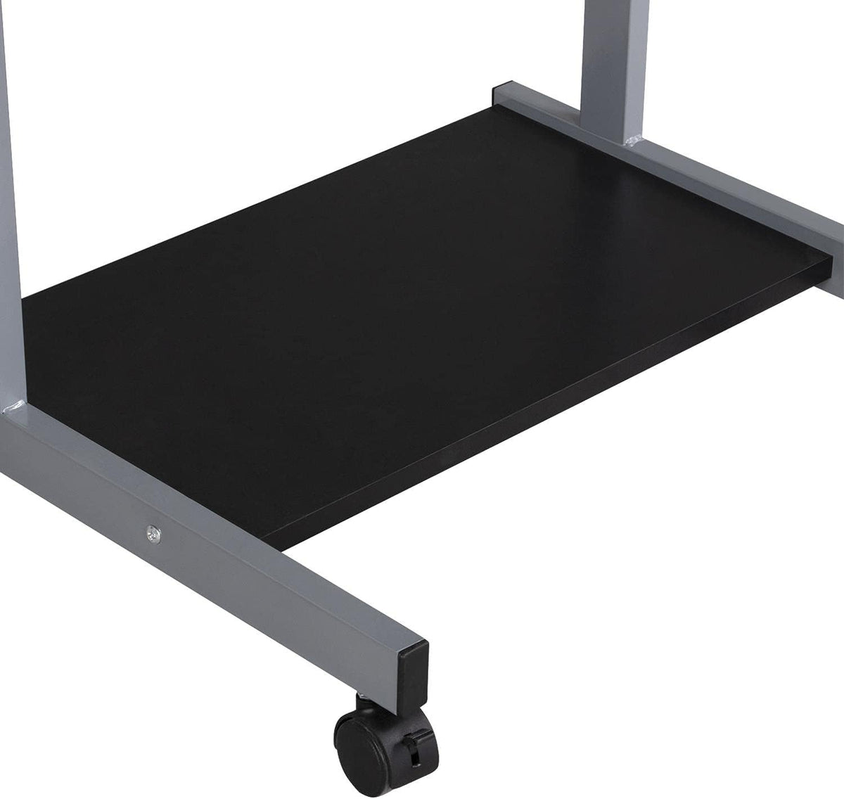 Yaheetech kleiner mobiler Computertisch 56 x 51 x 80 cm – Schwarz – mit Rollen