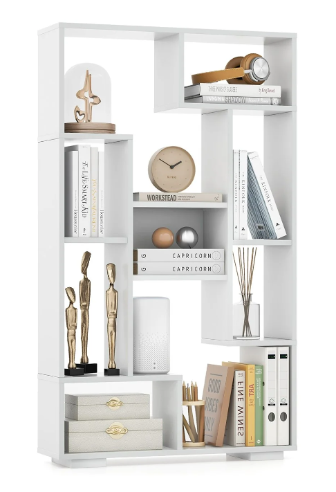 Coast Bücherregal - Holzwerkstoff - Inkl. 2 Anti-Kipp-Sets - 70 x 20 x 119 cm - Weiß