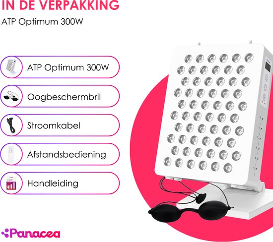 Panacea LED Rot- und Infrarotlampe Anti Age Collagen - Muskeln und Gelenke - Lichttherapie - Stress & Müdigkeit
