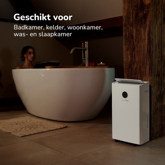 Bloomfold Luftentfeuchter und Luftreiniger - 20L pro Tag - Inkl. Waschtrockenfunktion - Geeignet für Wohnzimmer, Schlafzimmer, Keller & Badezimmer