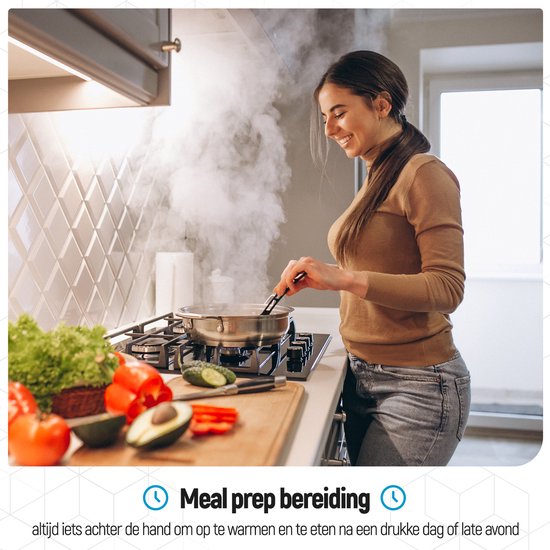 Fitcrafters Meal Prep Trays - Frischhalteschalen - Tiefkühlschalen - 14 Stück - 1 Fach - 1L - BPA frei
