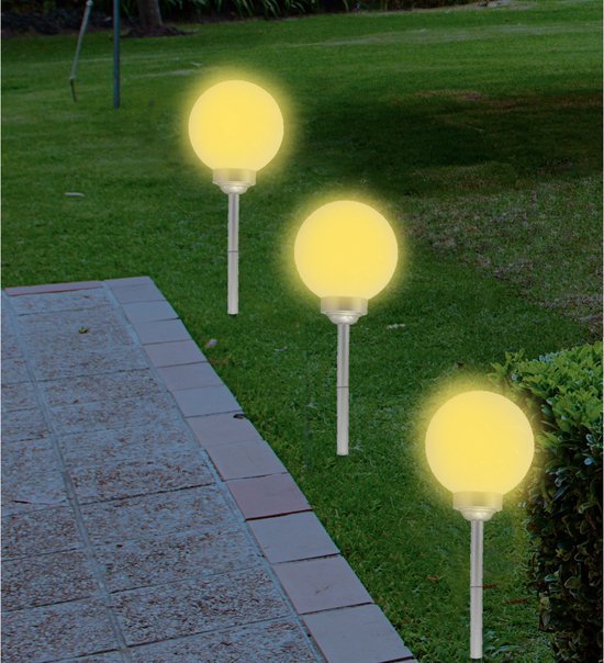Hortensus - Gartenleuchten - 2er Set - LED - 20x20x51CM - silber
