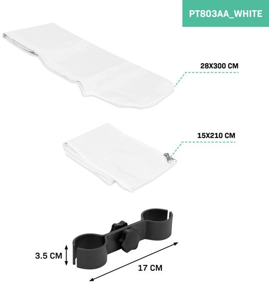 VONROC Partyzelt-Kupplungssystem - Für Premium Partyzelt PT501XX - Weiß