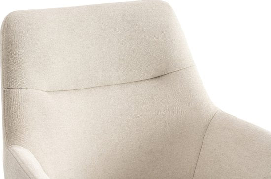 Furnihaus Esstisch-Drehstuhl Olivia mit Armlehne Beige Stoff
