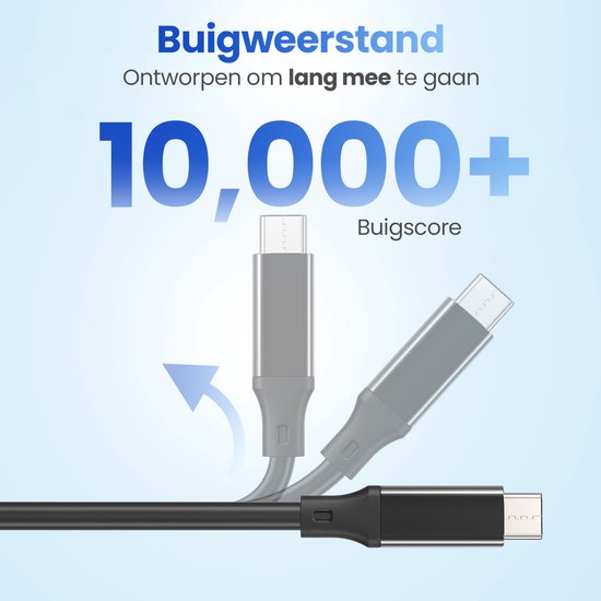 Garpex® USB-C-Verlängerungskabel - USB-C-Kabel - USB-C-zu-USB-C-Kabel - USB 3.1 Typ-C-Verlängerungskabel - 1 Meter